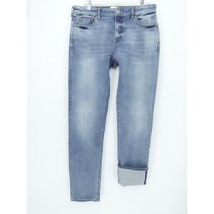 Flint and Tinder Jeans Mens 33x36 Blue Light Straight Fit Stretch Selvedge USA